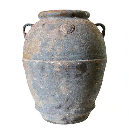 VASO VIETNAMITA DE CERAMICA IMPORTADO ATLAS ATLANTIS VERDETE D65XA82CM