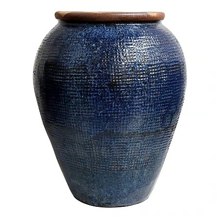VASO LONDRES CERAMICA IMPORTADO AZUL