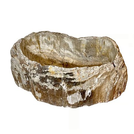 CUBA EM MADEIRA PETRIFICADA MESCLA CLARA BALI L58XA20XP35CM