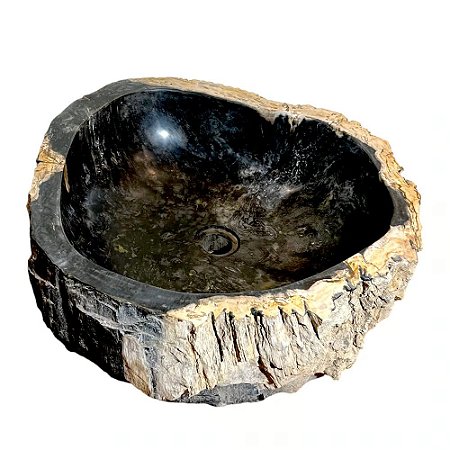 CUBA EM MADEIRA PETRIFICADA MESCLA NEGRA BALI L50XA15XP50CM