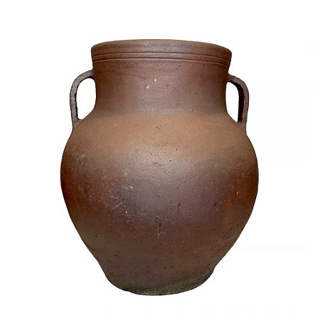 VASO VIETNAMITA DE CERAMICA IMPORTADO SEVILHA BLACK CLAY D70XA80CM