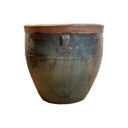VASO RUSTICO DE CERAMICA IMPORTADO MANILA VERDE D76XA70CM