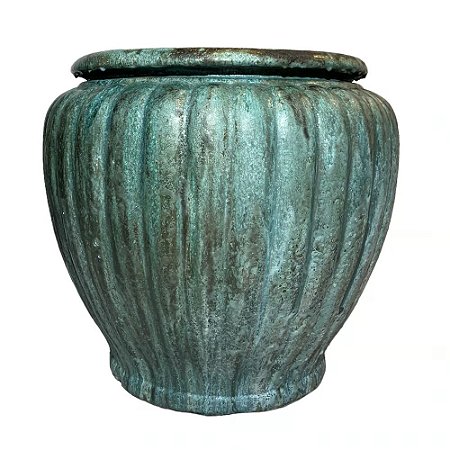 VASO VIETNAMITA DE CERAMICA IMPORTADO FLORENCA MUSGO D72XA62CM