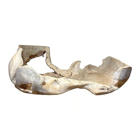 CENTRO DE MESA GIANYAR EM RAIZ TEKA BALI CLARA L76XA29XP68CM