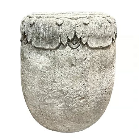 VASO BALI PEDRA ESCULPIDA D50XA60CM