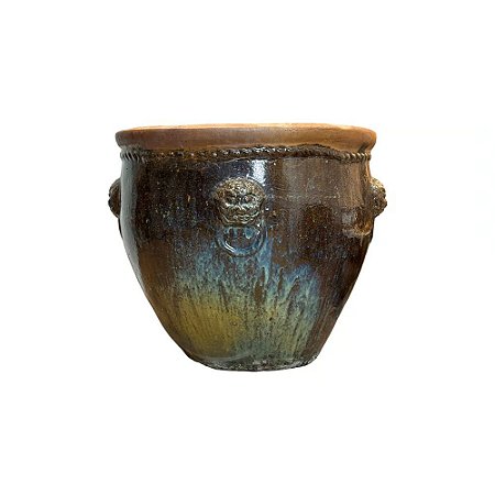 VASO RUSTICO DE CERAMICA IMPORTADO DRAGAO MESCLADO D74XA65CM