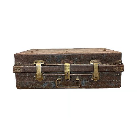 BAU BALI ANTIQUE METAL AZUL 68X40X25CM