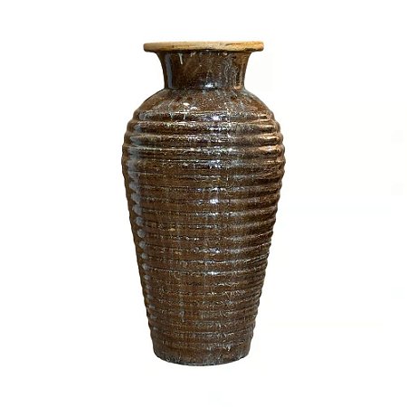 VASO RUSTICO DE CERAMICA IMPORTADO PISA MESCLADO D40XA77CM