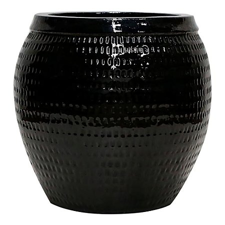 VASO VIETNAMITA DE ISTAMBUL CERAMICA IMPORTADO PRETO 55CM