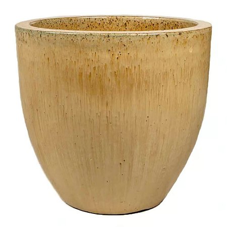 VASO VIETNAMITA DE CERAMICA IMPORTADO TOQUIO AREIA D61XA63CM