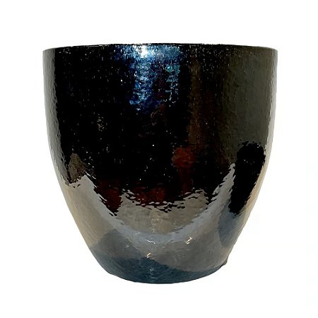 VASO VIETNAMITA DE CERAMICA IMPORTADO TOQUIO PRETO EXTRA D61XA63CM