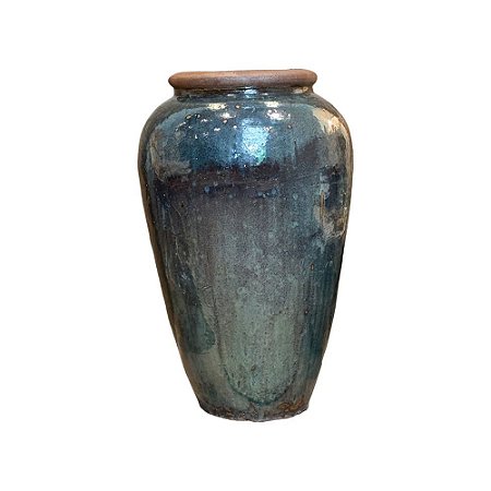 VASO PREMIUM CERAMICA IMPORTADO DUBAI VERDE D45XA75CM