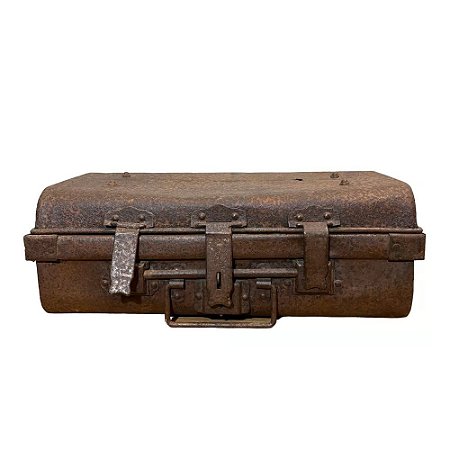BAU BALI ANTIQUE METAL FERRUGEM 52X27X20CM