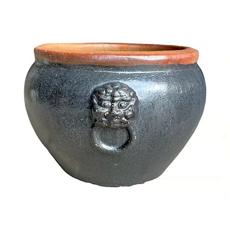 BACIA PREMIUM CERAMICA IMPORTADA MACAU DRAGAO PRETA D50XA35CM
