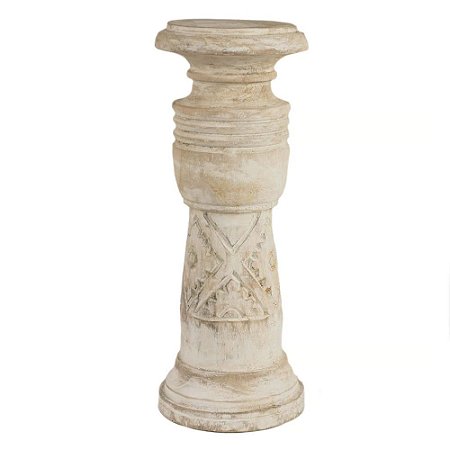 CASTICAL MADEIRA NATURAL BRANCO 40CM