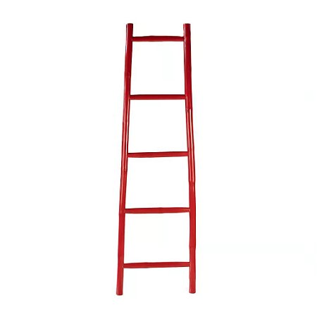 ESCADA DECORATIVA BAMBU THAI P VERMELHA