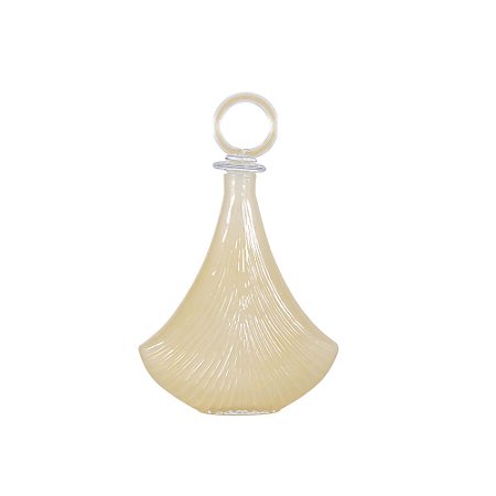 GARRAFA DECORATIVA EM VIDRO BEGE