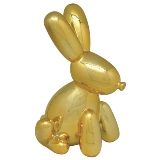 COFRE CERAMICA RABBIT BLADDER DOURADO 17,5 X 17,5 X 24,5 CM