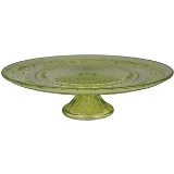 BANDEJA VIDRO C/ PE DELISHOP VERDE 32,5 X 10,5 DIAM