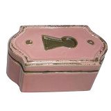 CAIXA DECOR CERAMICA LE CLE ONDULADA ROSA 17 X 10 X 7,5 CM