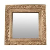ESPELHO MDF CHARM QUADRADO DOURADO 30 X 30 CM