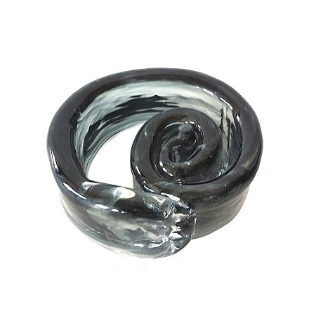 PECA DECORATIVA EM VIDRO DECORACAO DE MESA FUME 15CM X 12CM X 8CM