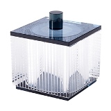 PORTA JOIAS EM CRISTAL TRANSPARENTE E PRETO