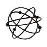 PECA DECORATIVA EM METAL PRETA ESFERA