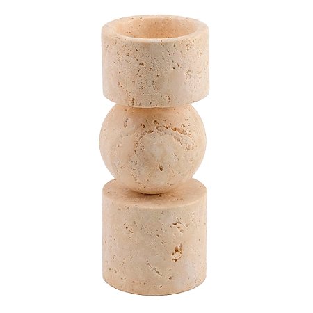 PECA DECORATIVA EM PEDRA - CASTICAL - COR CREME - 8X8X20CM