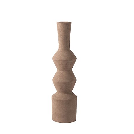 VASO DECORATIVO EM CERAMICA MARROM