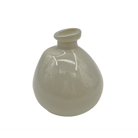 VASO DECORATIVO EM VIDRO CINZA