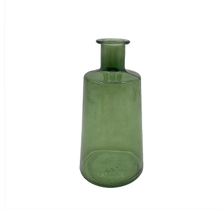 VASO DECORATIVO EM VIDRO VERDE