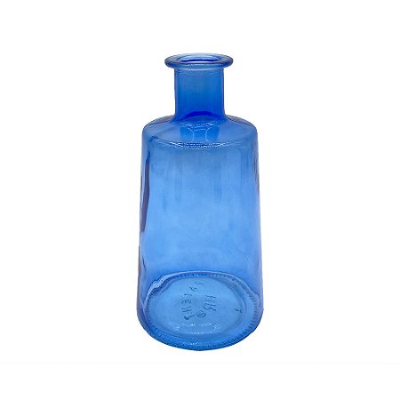 VASO DECORATIVO EM VIDRO AZUL