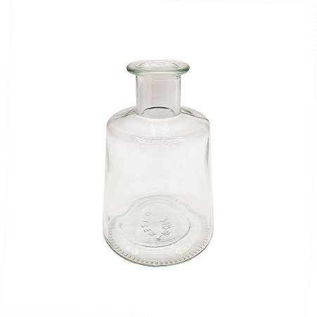VASO DECORATIVO EM VIDRO TRANSPARENTE