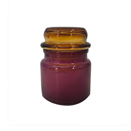 VELA AROMATIZADA SONHO DE VERAO EM VIDRO ROSA E AMBAR