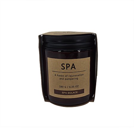 VELA AROMATIZADA SPA EM VIDRO AMBAR