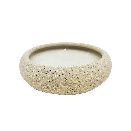 VELA AROMATIZADA EM CERAMICA BEGE