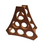 PORTA VINHOS DE COURO SINTÉTICO MARROM