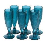 CJ DE TACAS DE BICO DE JACA AZUL - 6PCS