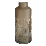 VASO DE VIDRO FOSCO E TRANSPARENTE