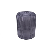 VASO DE VIDRO CANELADO FUME