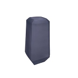 VASO DE VIDRO CINZA FOSCO