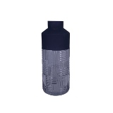 VASO DE VIDRO FUME COM PRETO