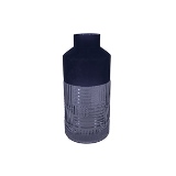 VASO DE VIDRO FUME COM PRETO