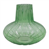 VASO DECORATIVO EM VIDRO - VERDE - 25X25X22CM