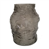 VASO DECORATIVO EM VIDRO - FUME - 18X18X23CM