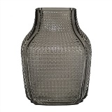 VASO DECORATIVO EM VIDRO - FUME - 16X16X21CM