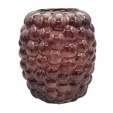 VASO DECORATIVO EM VIDRO - VINHO - 23X23X25CM