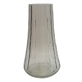 VASO DECORATIVO EM VIDRO - TRANSPARENTE - 16X16X30CM