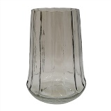 VASO DECORATIVO EM VIDRO - TRANSPARENTE - 16X16X23CM
